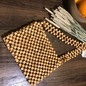 Handmade Urban outfitters natural beaded bag